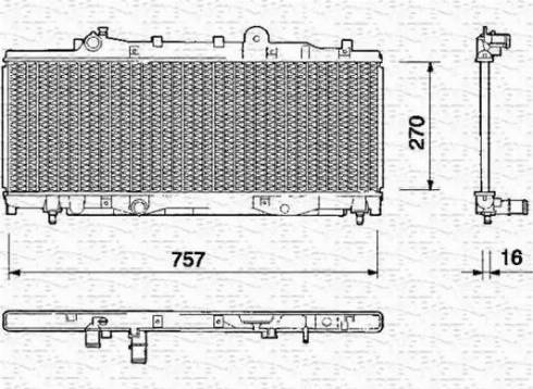 Magneti Marelli 350213118000 - Radiator, mühərrikin soyudulması furqanavto.az