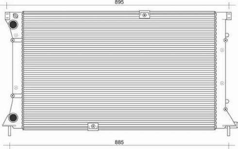 Magneti Marelli 350213113600 - Radiator, mühərrikin soyudulması furqanavto.az