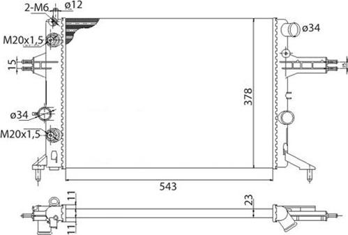 Magneti Marelli 350213112003 - Radiator, mühərrikin soyudulması furqanavto.az