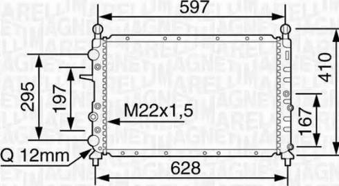 Magneti Marelli 350213117400 - Radiator, mühərrikin soyudulması furqanavto.az