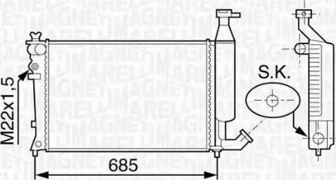 Magneti Marelli 350213117800 - Radiator, mühərrikin soyudulması furqanavto.az