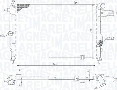Magneti Marelli 350213189800 - Radiator, mühərrikin soyudulması furqanavto.az