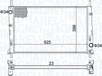 Magneti Marelli 350213189300 - Radiator, mühərrikin soyudulması furqanavto.az