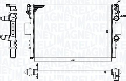 Magneti Marelli 350213184400 - Radiator, mühərrikin soyudulması furqanavto.az