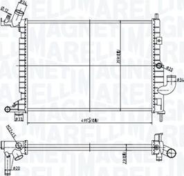 Magneti Marelli 350213184500 - Radiator, mühərrikin soyudulması furqanavto.az