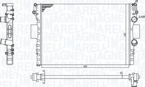 Magneti Marelli 350213184100 - Radiator, mühərrikin soyudulması furqanavto.az