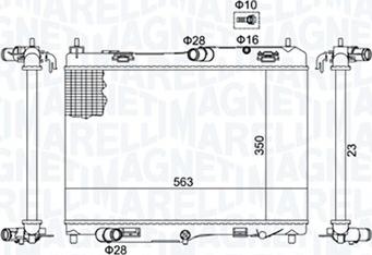 Magneti Marelli 350213184700 - Radiator, mühərrikin soyudulması furqanavto.az