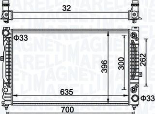 Magneti Marelli 350213185500 - Radiator, mühərrikin soyudulması furqanavto.az