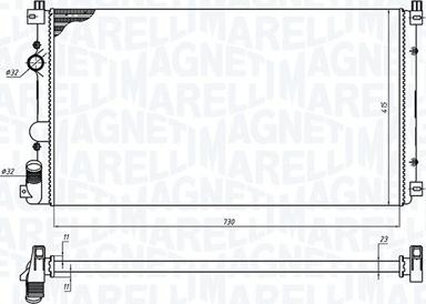 Magneti Marelli 350213185100 - Radiator, mühərrikin soyudulması furqanavto.az