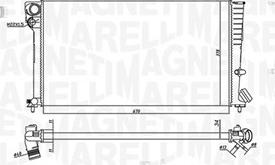 Magneti Marelli 350213186500 - Radiator, mühərrikin soyudulması furqanavto.az