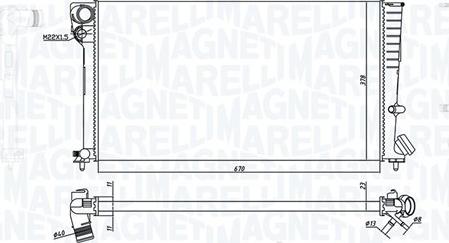 Magneti Marelli 350213186500 - Radiator, mühərrikin soyudulması furqanavto.az