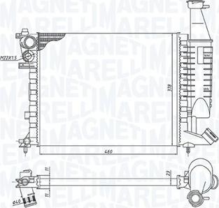 Magneti Marelli 350213186300 - Radiator, mühərrikin soyudulması furqanavto.az