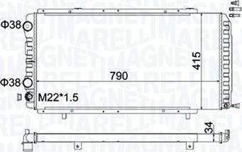 Magneti Marelli 350213180900 - Radiator, mühərrikin soyudulması furqanavto.az