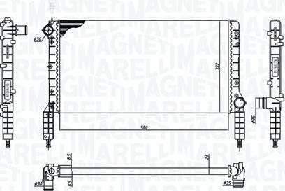 Magneti Marelli 350213180000 - Radiator, mühərrikin soyudulması furqanavto.az