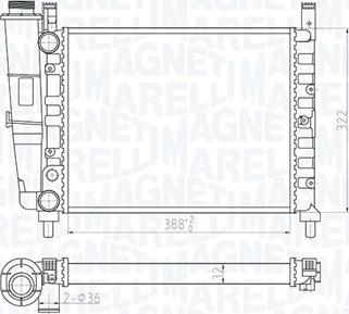 Magneti Marelli 350213180200 - Radiator, mühərrikin soyudulması furqanavto.az