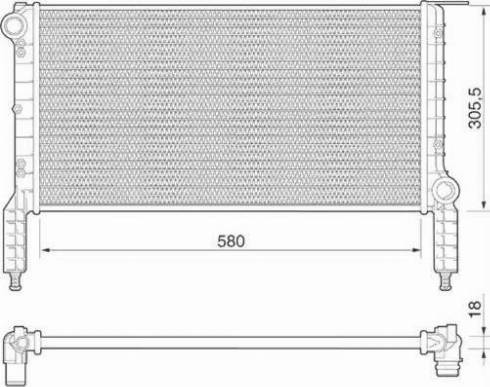 Magneti Marelli 350213181000 - Radiator, mühərrikin soyudulması furqanavto.az