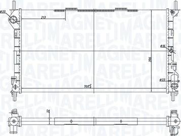 Magneti Marelli 350213181200 - Radiator, mühərrikin soyudulması furqanavto.az