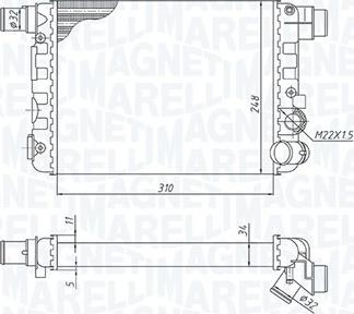 Magneti Marelli 350213188900 - Radiator, mühərrikin soyudulması furqanavto.az