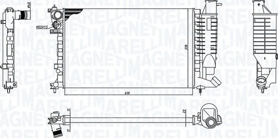 Magneti Marelli 350213188400 - Radiator, mühərrikin soyudulması furqanavto.az