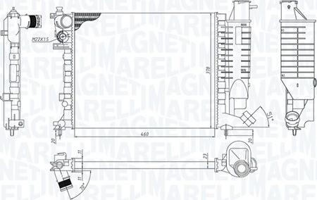 Magneti Marelli 350213188500 - Radiator, mühərrikin soyudulması furqanavto.az