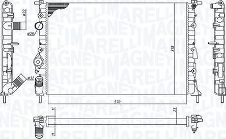 Magneti Marelli 350213188100 - Radiator, mühərrikin soyudulması furqanavto.az