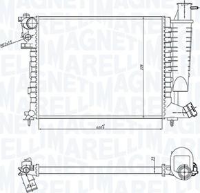 Magneti Marelli 350213183400 - Radiator, mühərrikin soyudulması furqanavto.az