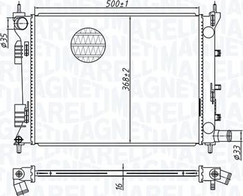 Magneti Marelli 350213183100 - Radiator, mühərrikin soyudulması furqanavto.az