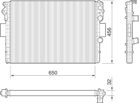 Magneti Marelli 350213182000 - Radiator, mühərrikin soyudulması furqanavto.az