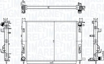 Magneti Marelli 350213182100 - Radiator, mühərrikin soyudulması furqanavto.az