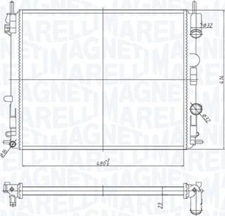 Magneti Marelli 350213182200 - Radiator, mühərrikin soyudulması furqanavto.az