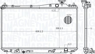 Magneti Marelli 350213182700 - Radiator, mühərrikin soyudulması furqanavto.az