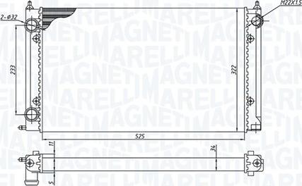 Magneti Marelli 350213187500 - Radiator, mühərrikin soyudulması furqanavto.az