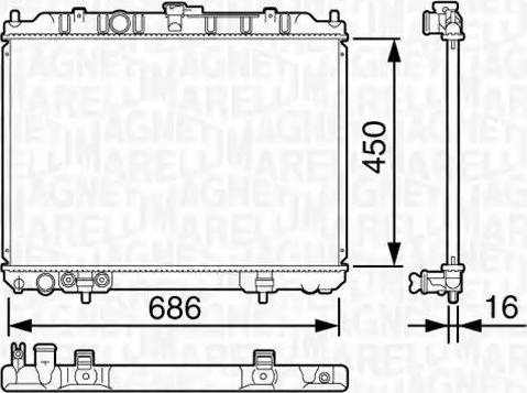 Magneti Marelli 350213135300 - Radiator, mühərrikin soyudulması furqanavto.az