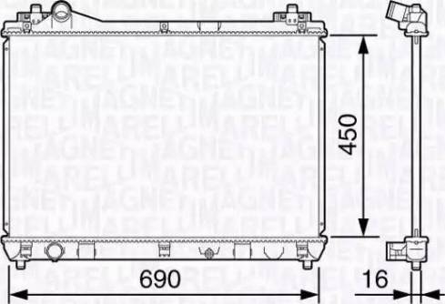 Magneti Marelli 350213136300 - Radiator, mühərrikin soyudulması furqanavto.az