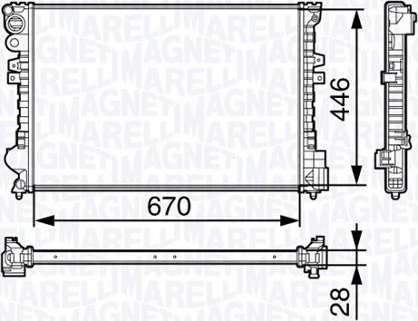 Magneti Marelli 350213131400 - Radiator, mühərrikin soyudulması furqanavto.az