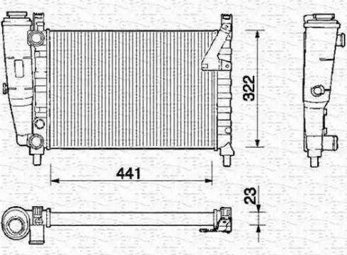 Magneti Marelli 350213131000 - Radiator, mühərrikin soyudulması furqanavto.az