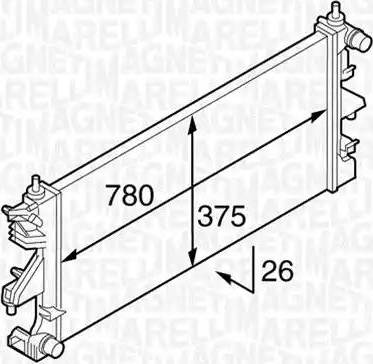 Magneti Marelli 350213129400 - Radiator, mühərrikin soyudulması furqanavto.az