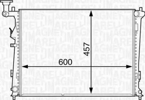 Magneti Marelli 350213129500 - Radiator, mühərrikin soyudulması furqanavto.az