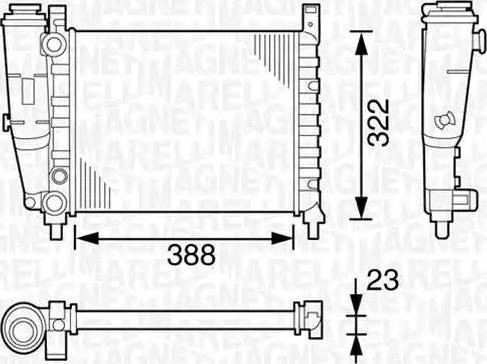 Magneti Marelli 350213129000 - Radiator, mühərrikin soyudulması furqanavto.az