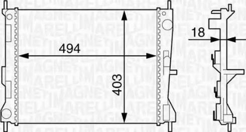 Magneti Marelli 350213129300 - Radiator, mühərrikin soyudulması furqanavto.az