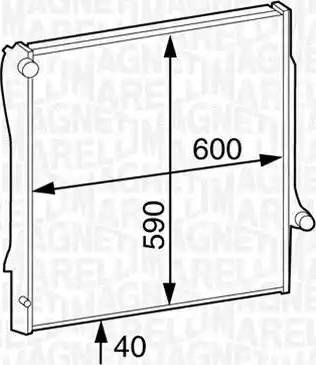 Magneti Marelli 350213124500 - Radiator, mühərrikin soyudulması furqanavto.az