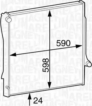 Magneti Marelli 350213125900 - Radiator, mühərrikin soyudulması furqanavto.az