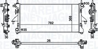 Magneti Marelli 350213126900 - Radiator, mühərrikin soyudulması furqanavto.az