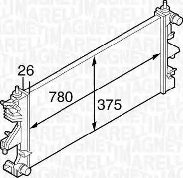 Magneti Marelli 350213126800 - Radiator, mühərrikin soyudulması furqanavto.az