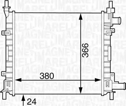 Magneti Marelli 350213121800 - Radiator, mühərrikin soyudulması furqanavto.az