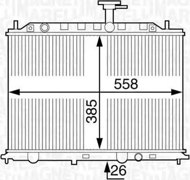 Magneti Marelli 350213128400 - Radiator, mühərrikin soyudulması furqanavto.az