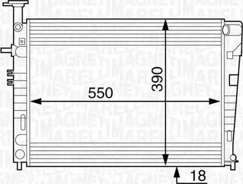 Magneti Marelli 350213128500 - Radiator, mühərrikin soyudulması furqanavto.az