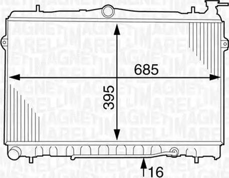 Magneti Marelli 350213123900 - Radiator, mühərrikin soyudulması furqanavto.az