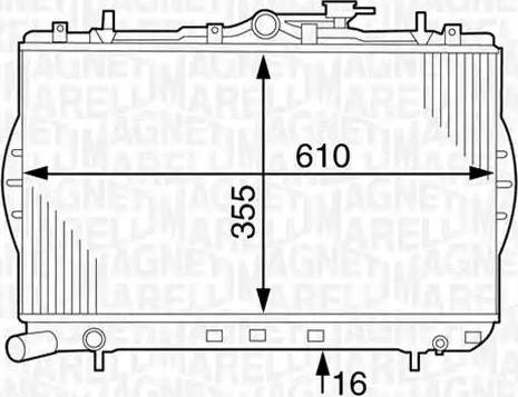 Magneti Marelli 350213123600 - Radiator, mühərrikin soyudulması furqanavto.az