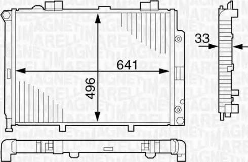 Magneti Marelli 350213123100 - Radiator, mühərrikin soyudulması furqanavto.az